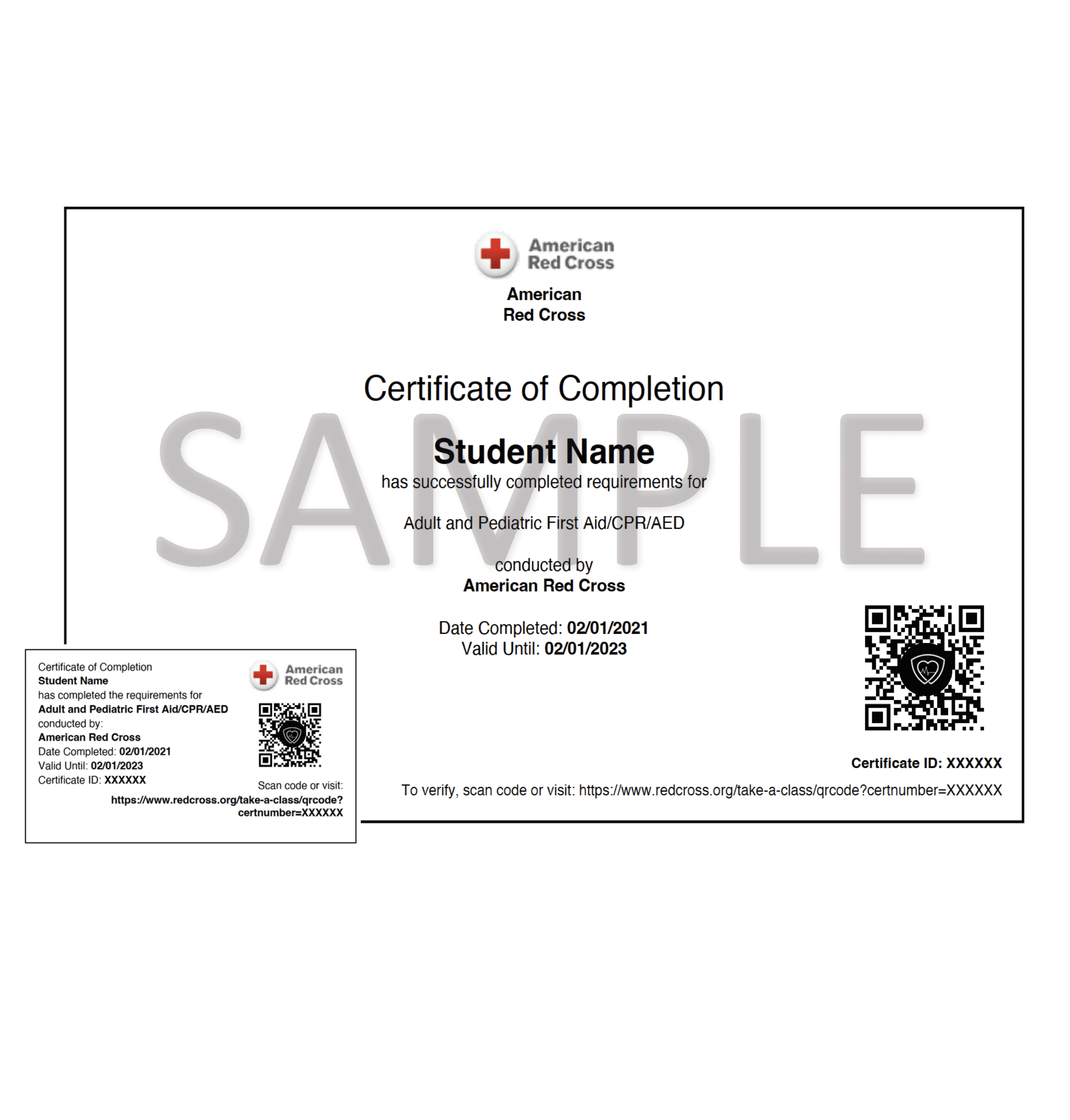 Discount Red Cross certificates