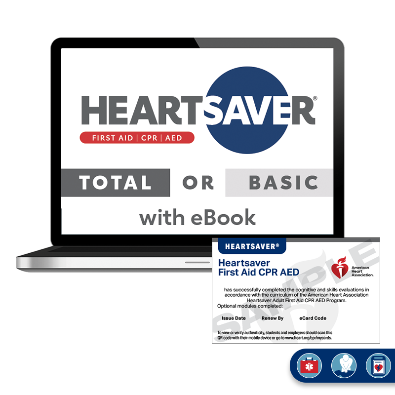 Heartsaver Total First Aid CPR AED Blended Learning Bundle